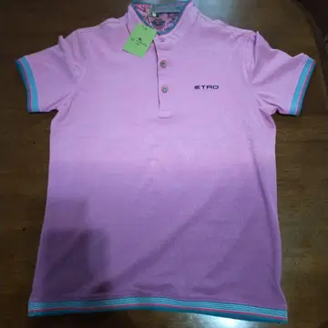 ETRO 반팔 피케 셔츠 핑크