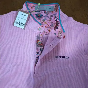 ETRO 반팔 피케 셔츠 핑크