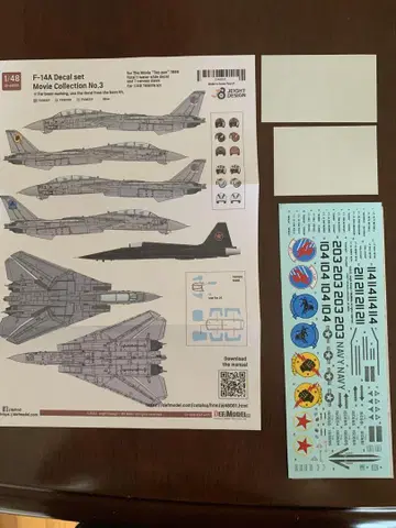 1/48 데프 모델 F-14A 톰캣 탑건 데칼