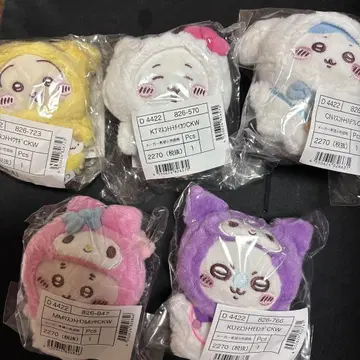 치이카와 산리오 캐릭터즈 마스코트 홀더 5종 컴플리트 세트