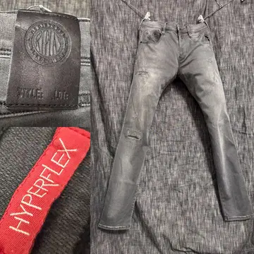Replay HYPERFLEX 스키니 블랙 데님 ANBASS Yk2