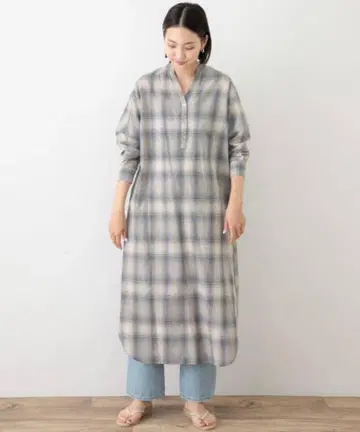 TR 린넨 스키퍼 셔츠 원피스