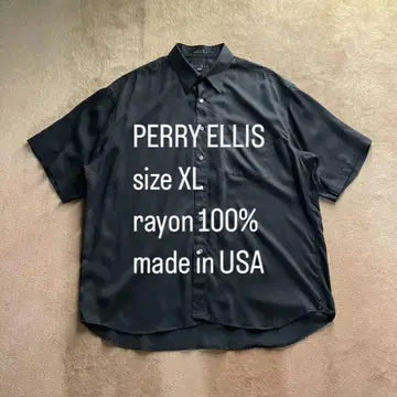 PERRY ELLIS 페리 에리스 레이온 블랙 셔츠 XL USA제