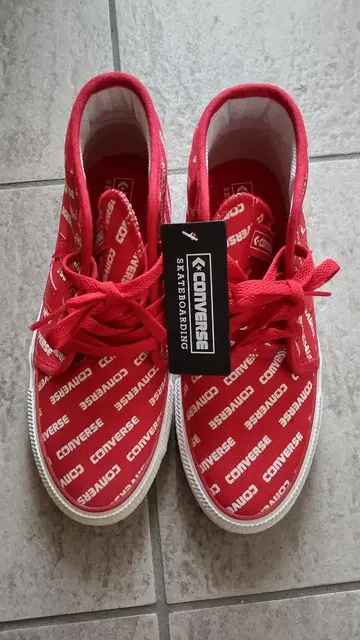 CONVERSE 스케이트 신발 레드