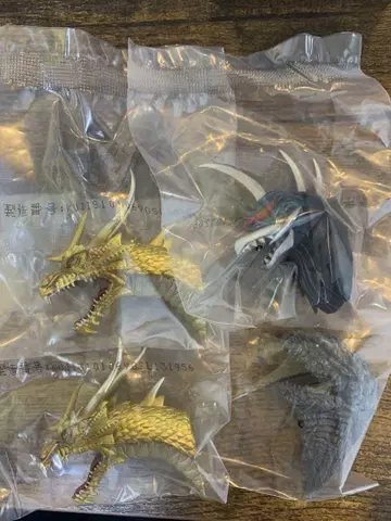 제일복권 고질라 대괴수 열전 G G상 몬스터 헤드 마그넷 4개 세트