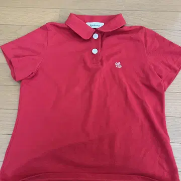 Sarahwear 빨간색 반팔 피케 셔츠