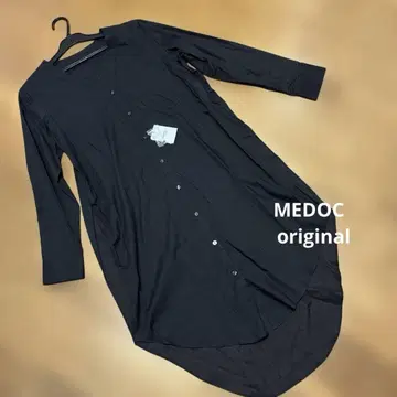 MEDOC 롱 셔츠 블라우스 블랙 9호 긴팔 코튼 야마다야