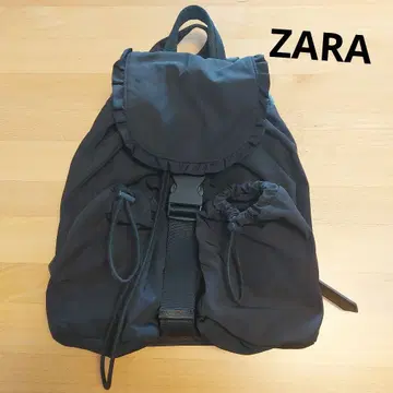 자라 프릴 럭색 블랙