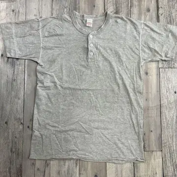 USA제 Healthknit 그레이 헨리넥 티셔츠 XL
