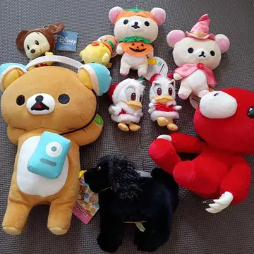 리락쿠마와 디즈니 캐릭터 봉제 인형 세트