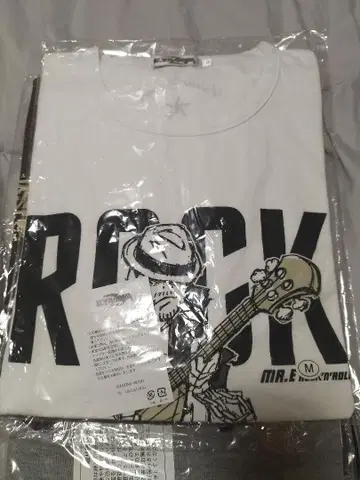 야자와 에이요시 락 티셔츠 Mr.E 화이트 M