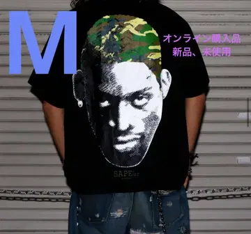 SAPEur 사풀 카모 헤드 티셔츠 블랙 M 미사용 새상품