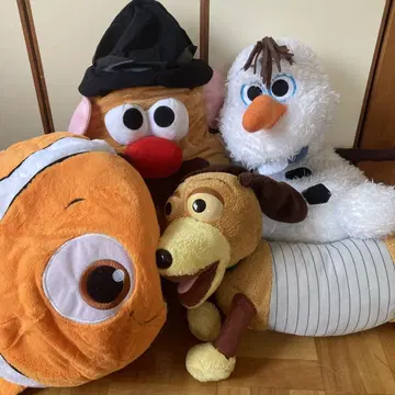 봉제 인형 세트 올라프, 미스터, 포테이토 헤드, 니모, 스프링키