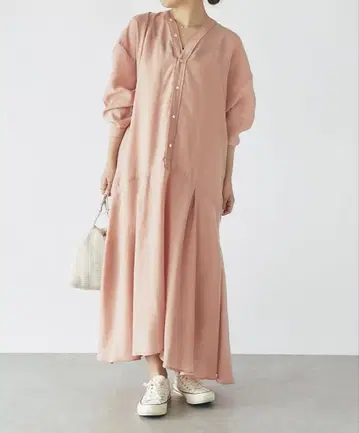 un dix cors 핑크 컬러리스 원피스