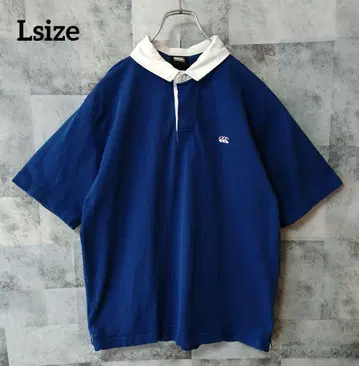 canterbury 캔터베리 라거 셔츠 자수 로고 블루 Lsize