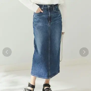 SOMETHING x 빔즈 데님 스커트