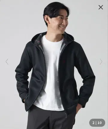 타탄 프린트 종이상자 후드티