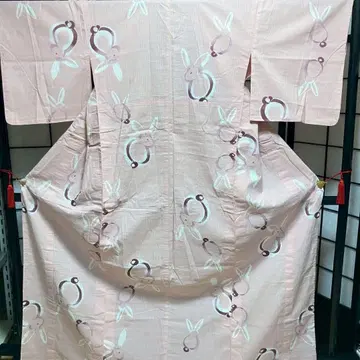 [4846] 유카타 토끼 무늬 토끼 동물 문양 면 여성용 기모노 유카타