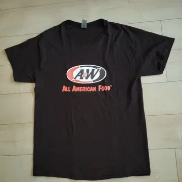 A&W All American Food 티셔츠 L 사이즈 브라운 엔더