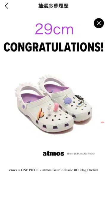 원피스 atmos Crocs Classic Clog 29cm