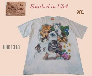 고양이 애니멀 프린트 티셔츠 XL THE MOUNTAIN