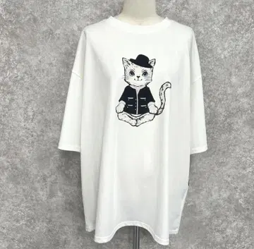 조네코챠넬 냥이 티셔츠 화이트