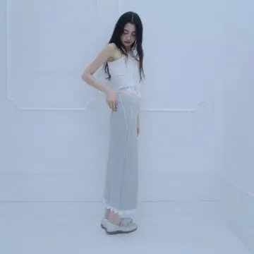 Smyeon Sweat lace skirt/레이스 맨투맨 스커트