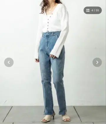mystic 뷰티 슬릿 데님