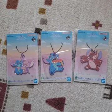 제일복권 리로 & 스티치 H상 모두 모여라 러버 참 3종 스티치