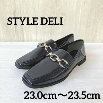 STYLE DELI 스퀘어토 체인 로퍼 스타일 델리 네이비