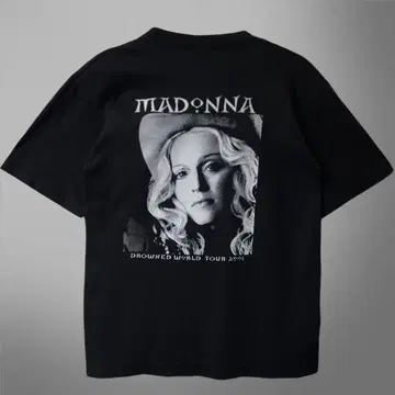 00s Madonna 마돈나 2001 투어 티셔츠 반팔 블랙 M