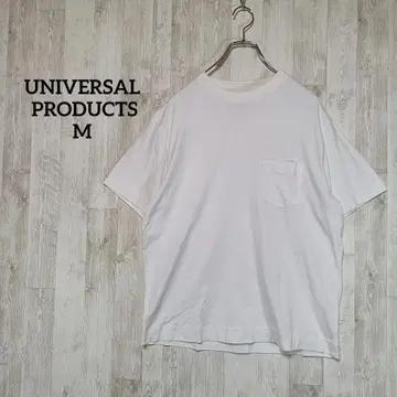 i1666 유니버설 프로덕츠 화이트 티셔츠 반팔 캐주얼 심플