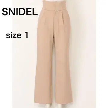SNAIDEL 스나이델 하이 웨스트 팬츠 베이지 1