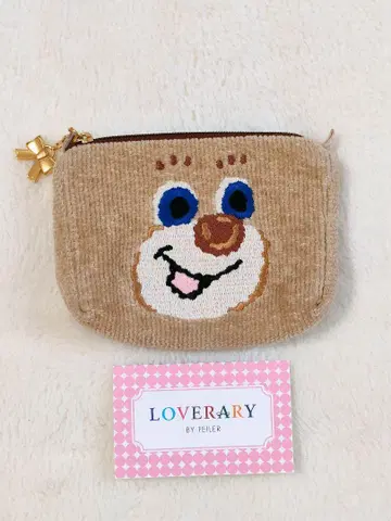 라브라리 바이 페이러 도업 테디 바닥이 있는 파우치 리본 참
