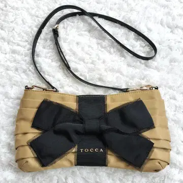 TOCCA 토카 2way 리본 클러치백 숄더백 베이지