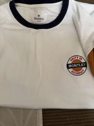 Montley 반팔 티셔츠 화이트/브라운