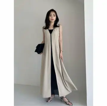 anuans 바이컬러 파이핑 디자인 원피스