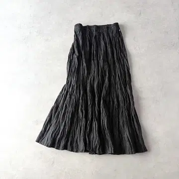 컨디션 최상 락 마운트 USA제 린넨 100% 무지 티어드 롱 스커트