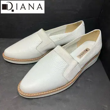 DIANA 다이애나 슬립온 스니커즈 가죽 화이트 23.5cm