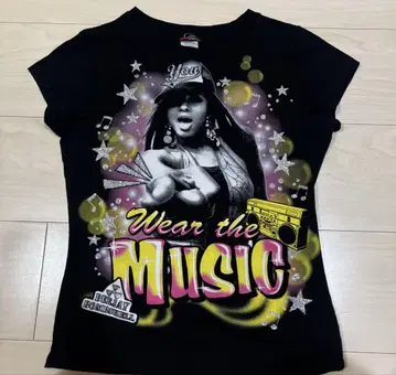 Wear the Music 그래픽 티셔츠 블랙 USA제