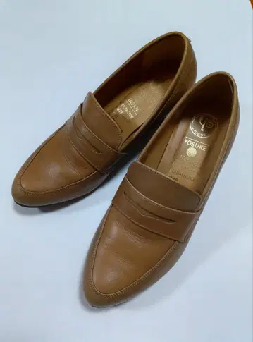 YOSUKE 라이트 브라운 힐 로퍼
