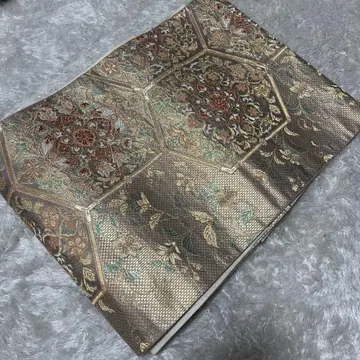 오비 꽃무늬 금색