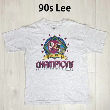90s Lee NFL REDSKINS 티셔츠 싱글 스티치 미식축구