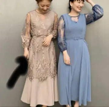 AMERI 3WAY LAYERED RASE DRESS 자수 원피스