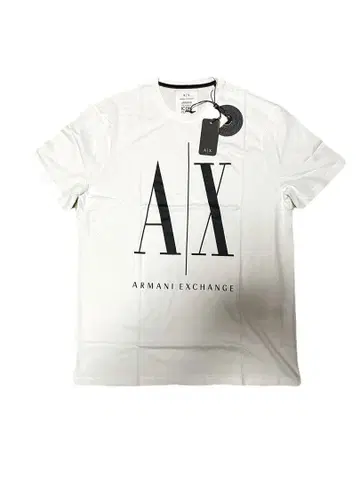 Armani Exchange 화이트 티셔츠 아이콘 시리즈 사이즈 M