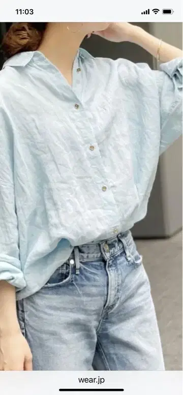 새상품급! 스픽&스팬 어스 컬러 린넨 셔츠