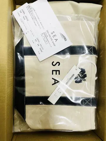 미개봉 새상품 SEA 이번 시즌 토트백 베이지/블랙 M