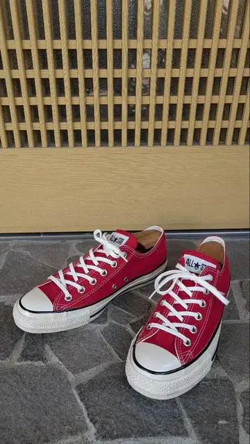 CONVERSE ALL STAR 레드 로우 컷 26.5