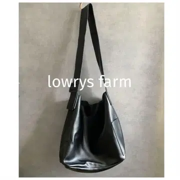 lowrys farm 블랙 가죽 숄더백 인조 가죽 메신저 백
