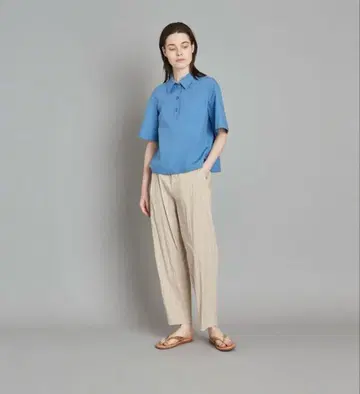 스티븐 알란 스트라이프 와이드 테이퍼드 팬츠 L